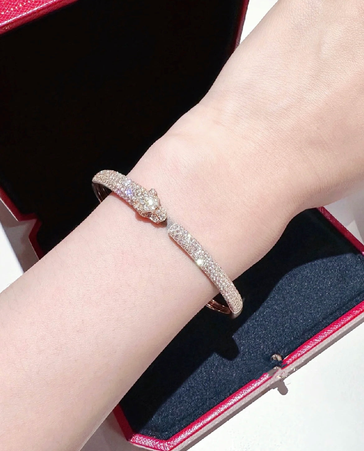 [Garvey ]PANTHERE FULL DIAMOND OPEN BRACELET