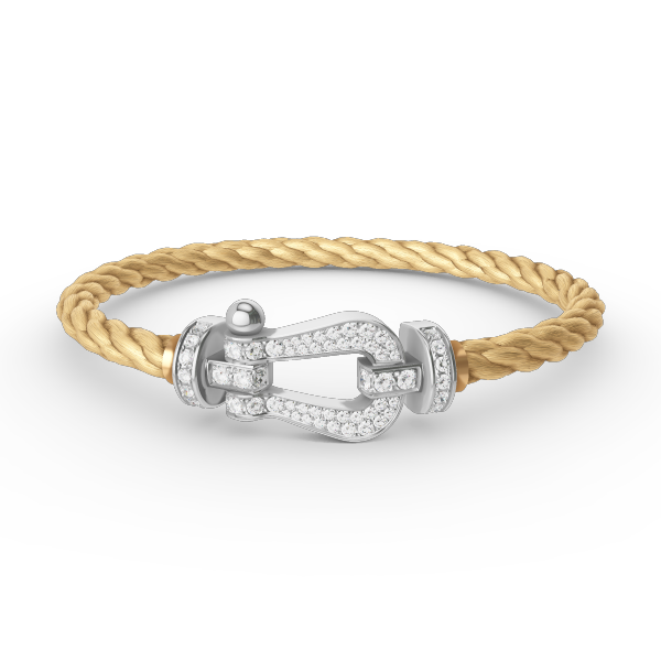 [Garvey ]FORCE LARGE HORSESHOE FULL DIAMOND BRACELET SILVER