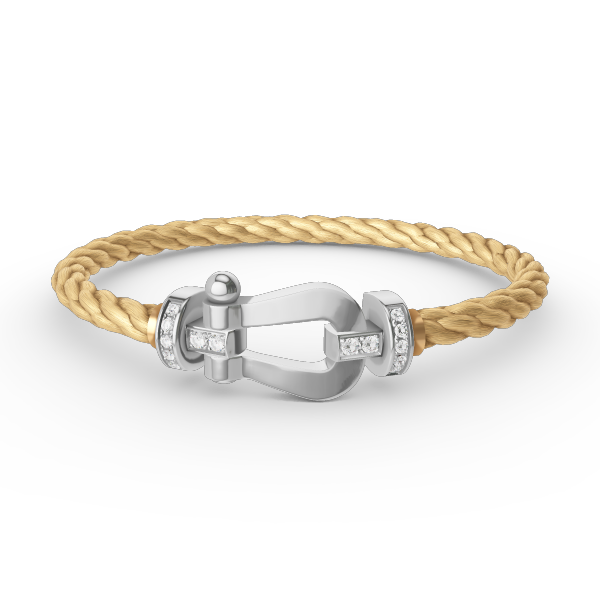 [Garvey ]FORCE LARGE HORSESHOE HALF DIAMOND BRACELET SILVER