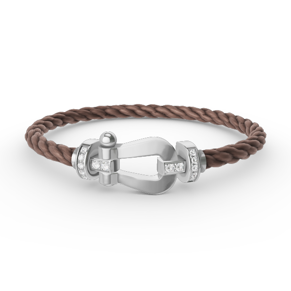 [Garvey ]FORCE LARGE HORSESHOE HALF DIAMOND BRACELET SILVER