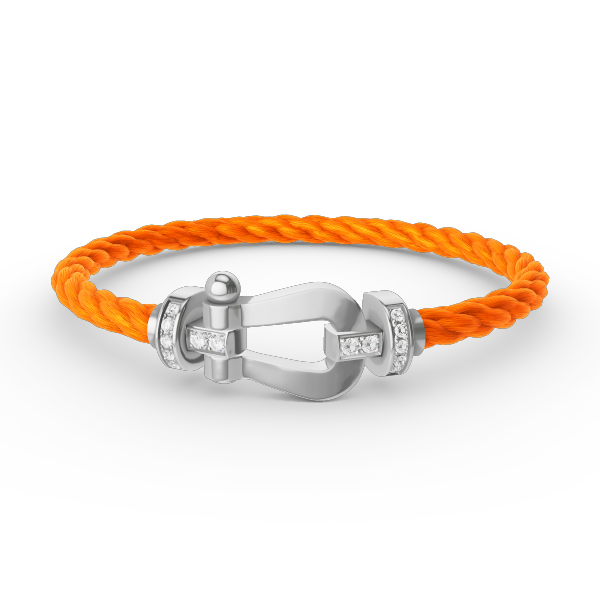 [Garvey ]FORCE LARGE HORSESHOE HALF DIAMOND BRACELET SILVER