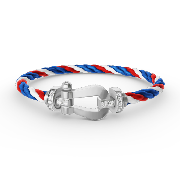 [Garvey ]FORCE LARGE HORSESHOE HALF DIAMOND BRACELET SILVER