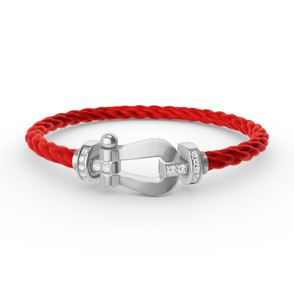 [Garvey ]FORCE LARGE HORSESHOE HALF DIAMOND BRACELET SILVER