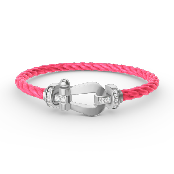 [Garvey ]FORCE LARGE HORSESHOE HALF DIAMOND BRACELET SILVER