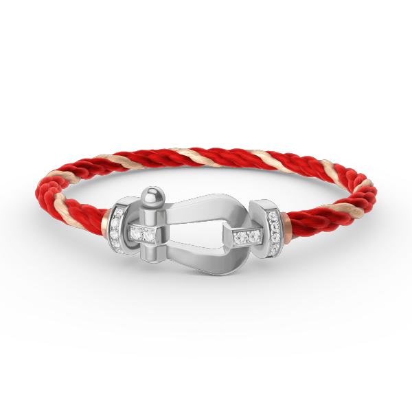 [Garvey ]FORCE LARGE HORSESHOE HALF DIAMOND BRACELET SILVER