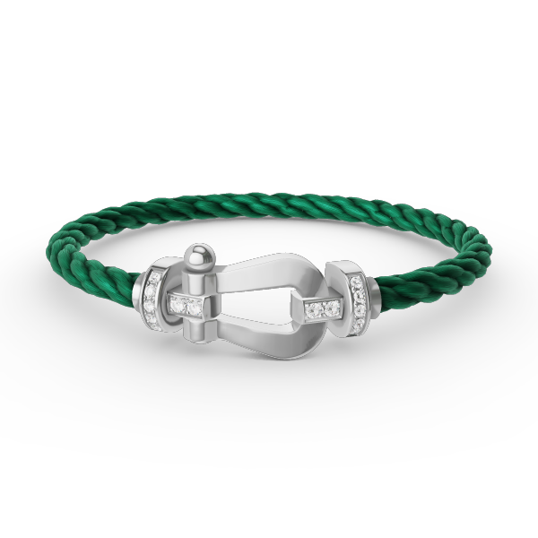 [Garvey ]FORCE LARGE HORSESHOE HALF DIAMOND BRACELET SILVER