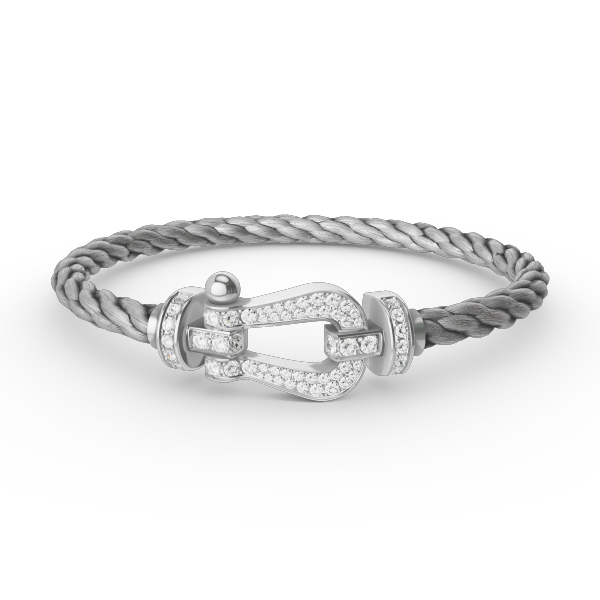 [Garvey ]FORCE LARGE HORSESHOE FULL DIAMOND BRACELET SILVER