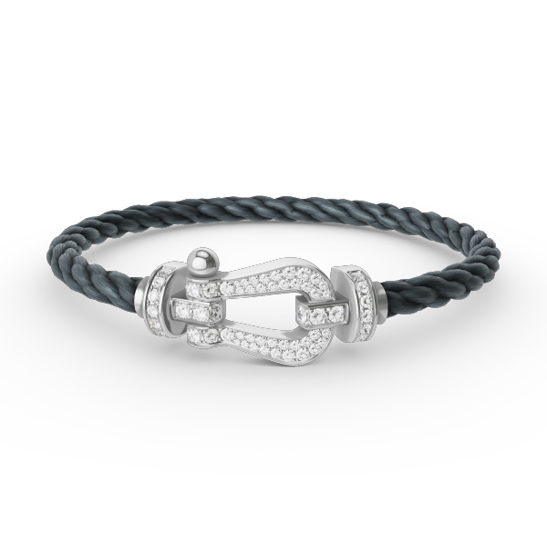 [Garvey ]FORCE LARGE HORSESHOE FULL DIAMOND BRACELET SILVER