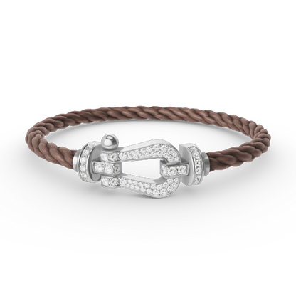 [Garvey ]FORCE LARGE HORSESHOE FULL DIAMOND BRACELET SILVER