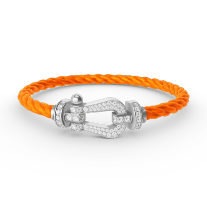 [Garvey]FORCE LARGE HORSESHOE FULL DIAMOND BRACELET - WHITE GOLD