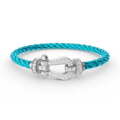 [Garvey ]FORCE LARGE HORSESHOE FULL DIAMOND BRACELET SILVER