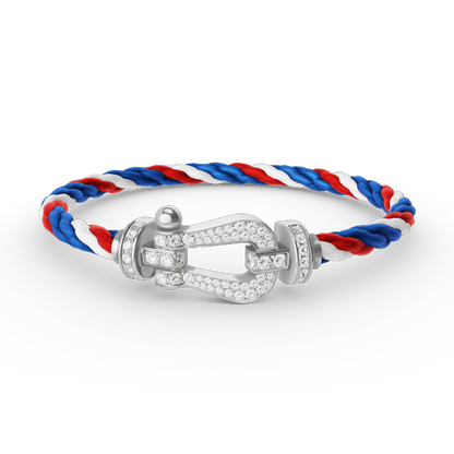 [Garvey ]FORCE LARGE HORSESHOE FULL DIAMOND BRACELET SILVER