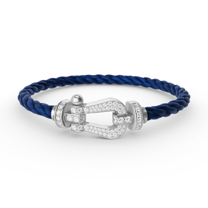 [Garvey ]FORCE LARGE HORSESHOE FULL DIAMOND BRACELET SILVER
