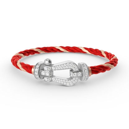 [Garvey ]FORCE LARGE HORSESHOE FULL DIAMOND BRACELET SILVER