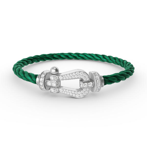 [Garvey ]FORCE LARGE HORSESHOE FULL DIAMOND BRACELET SILVER
