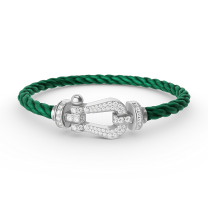 [Garvey]FORCE LARGE HORSESHOE FULL DIAMOND BRACELET - WHITE GOLD