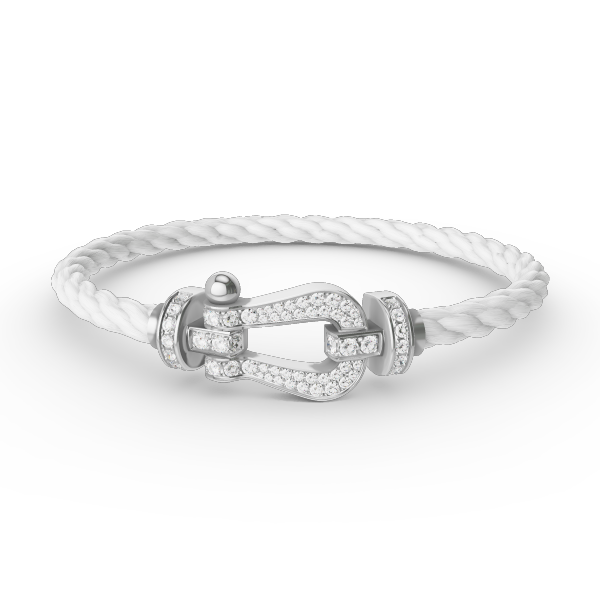 [Garvey]FORCE LARGE HORSESHOE FULL DIAMOND BRACELET - WHITE GOLD
