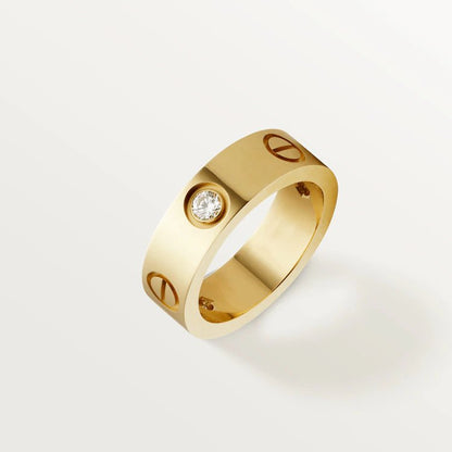 [Garvey ]LOVE RING 5.5MM 3 DIAMONDS PINK GOLD