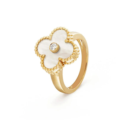 [Garvey ]CLOVER PINK MOP RING GOLD DIAMOND