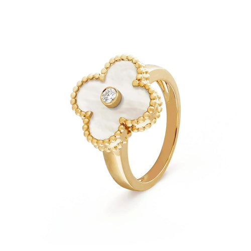 [Garvey ]CLOVER PINK MOP RING GOLD DIAMOND