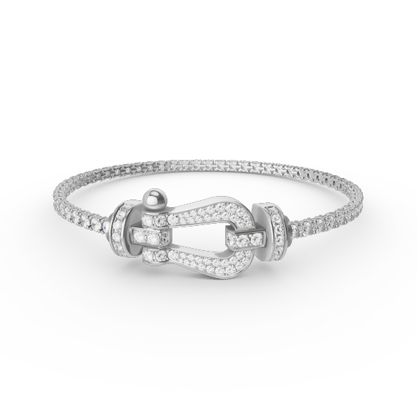 [Garvey ]FORCE  LARGE HORSESHOE FULL DIAMOND TENNIS BRACELET