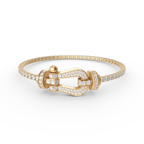 [Garvey ]FORCE  LARGE HORSESHOE FULL DIAMOND TENNIS BRACELET