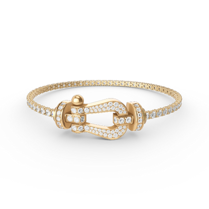 [Garvey ]FORCE  LARGE HORSESHOE FULL DIAMOND TENNIS BRACELET